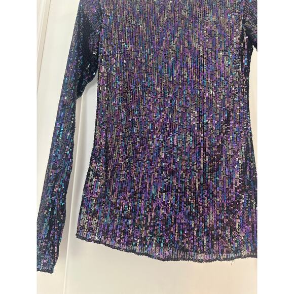 Free People Gold Rush Long Sleeve Top in Size L Black Combo Sz Sx NWT - Picture 5 of 8